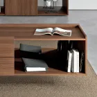 Bureau de direction en verre avec armoire intégrée - Serio Viadurini