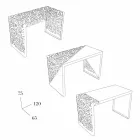 Bureau Kattedra lettres &quot;A Waterfall&quot; 120x65x75 Mabele Viadurini