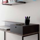 Bureau moderne en métal et mélaminé avec tiroir Made in Italy - Iridio Viadurini
