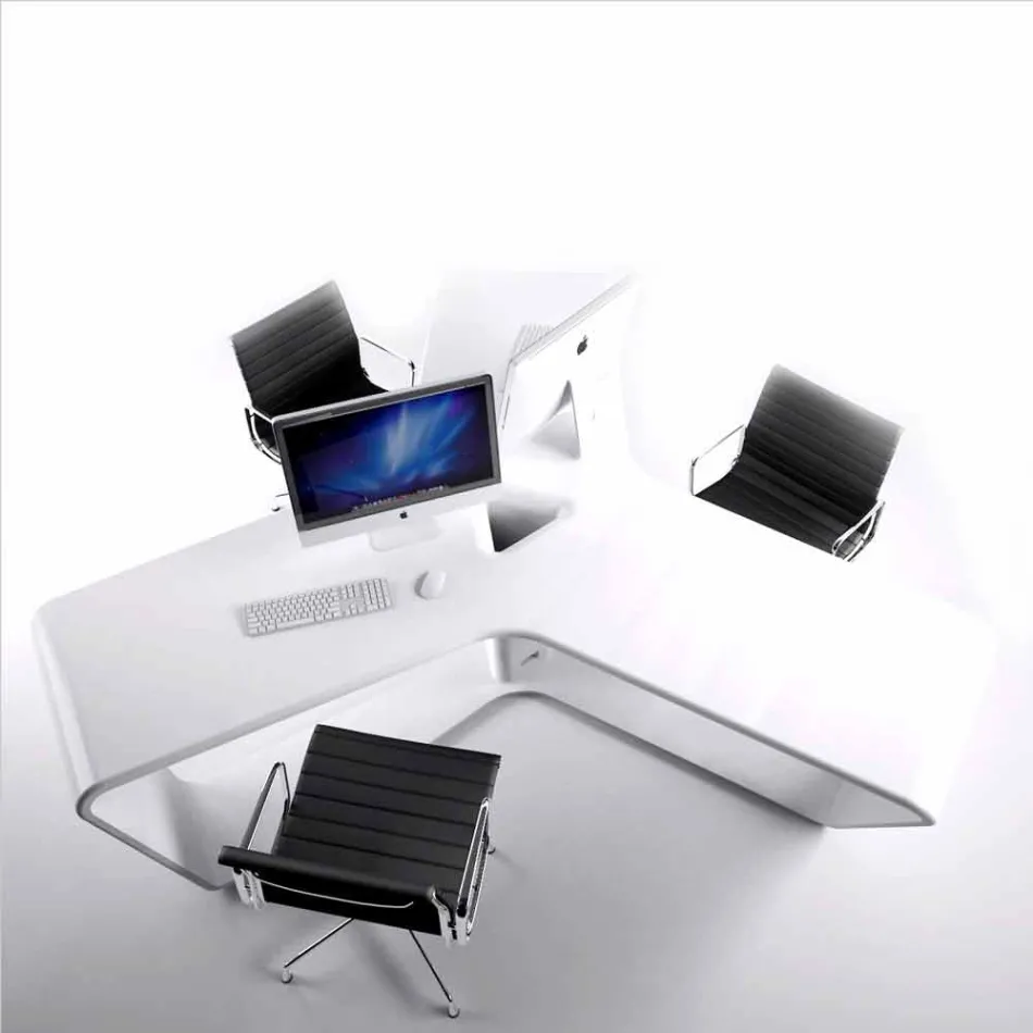 -Multiposte bureau de bureau, design moderne, Ta3le Viadurini