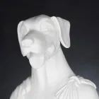 Sculpture en céramique blanche artisanale 100% Made in Italy Fabas 1 Viadurini