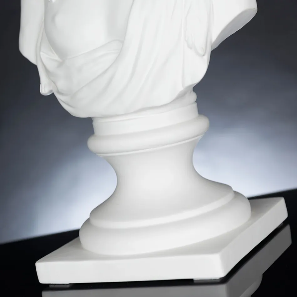 Sculpture en céramique blanche artisanale 100% Made in Italy Fabas 1 Viadurini