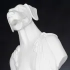 Sculpture en céramique blanche artisanale 100% Made in Italy Fabas 1 Viadurini