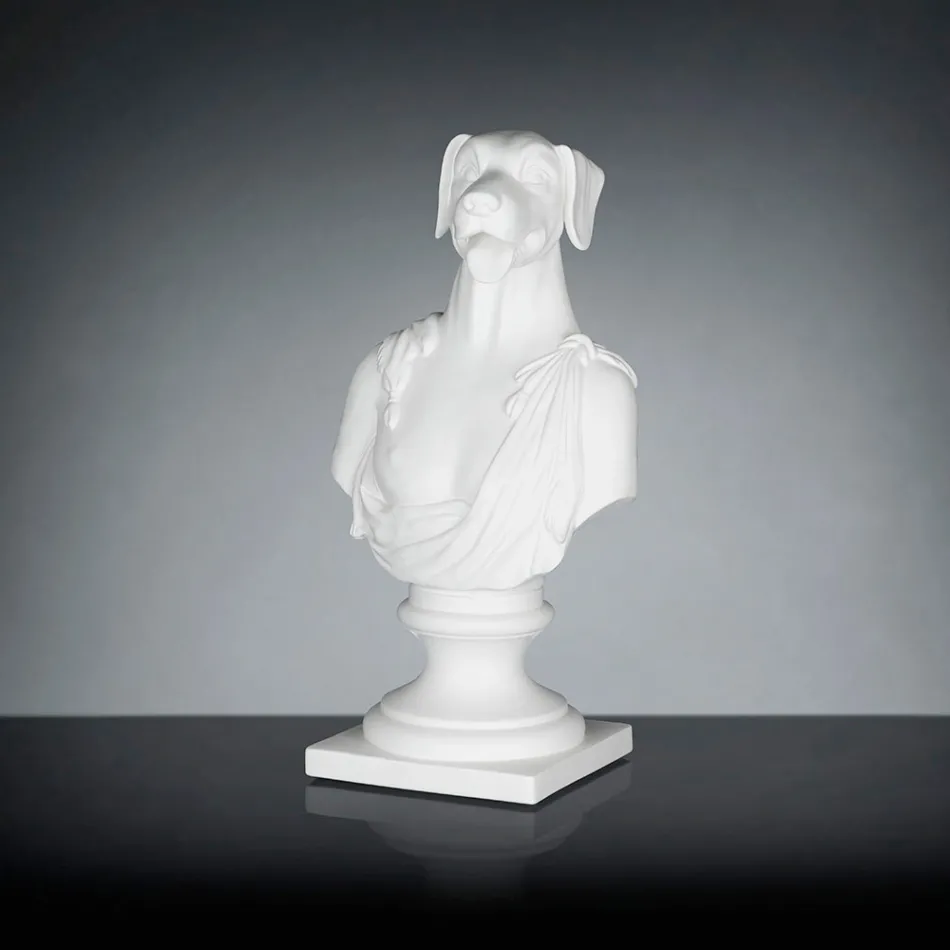 Sculpture en céramique blanche artisanale 100% Made in Italy Fabas 1 Viadurini