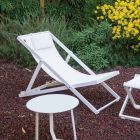 Chaise longue de jardin en aluminium peint et textilène, 2 pièces - Jhonathan Viadurini