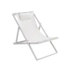 Chaise longue de jardin en aluminium peint et textilène, 2 pièces - Jhonathan Viadurini