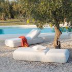 Chaise longue de jardin en tissage d'aluminium Made in Italy - Barnabus Viadurini