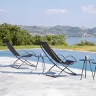 Chaise longue de jardin pliante en acier galvanisé Made in Italy 2 pièces - Hobbit Viadurini
