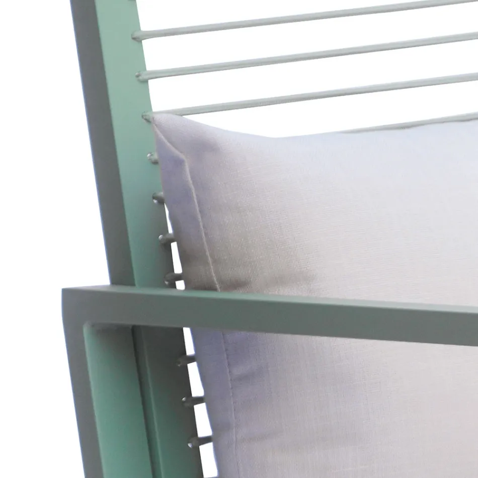 Chaise à bascule d'extérieur en aluminium avec coussin rembourré - Brontolo Viadurini