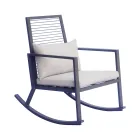 Chaise à bascule d'extérieur en aluminium avec coussin rembourré - Brontolo Viadurini