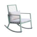 Chaise à bascule d'extérieur en aluminium avec coussin rembourré - Brontolo