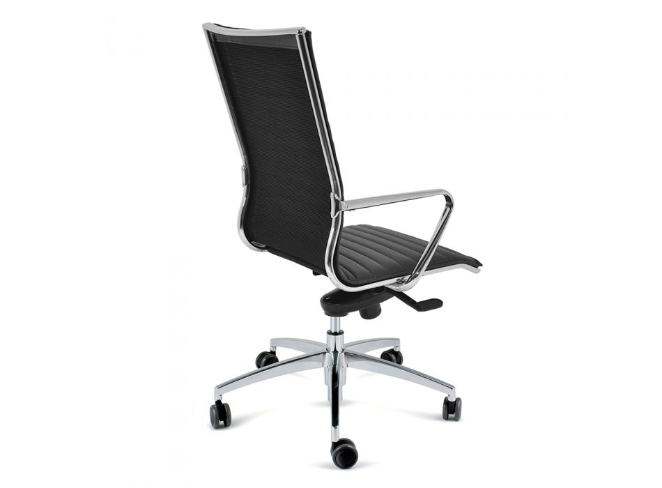 Chaise de bureau haute à roulettes et coussin ergonomique et pivotant - Filanna Viadurini