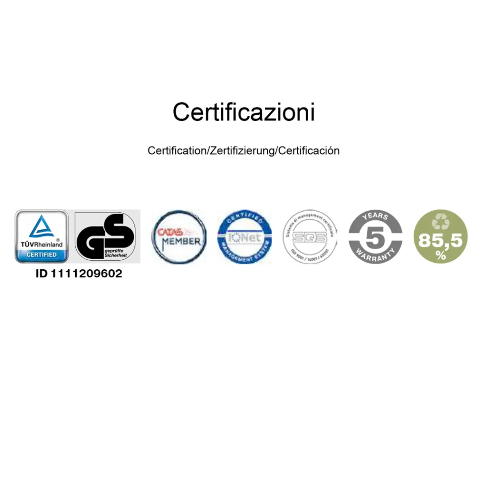 Chaise de bureau pivotante haute ergonomique avec roues et accoudoirs - Filanna Viadurini