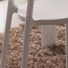 Chaise blanche au design moderne Derulo Viadurini