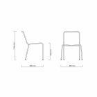 Chaise d'extérieur design blanche en acier et PVC Made in Italy - Madagascar Viadurini