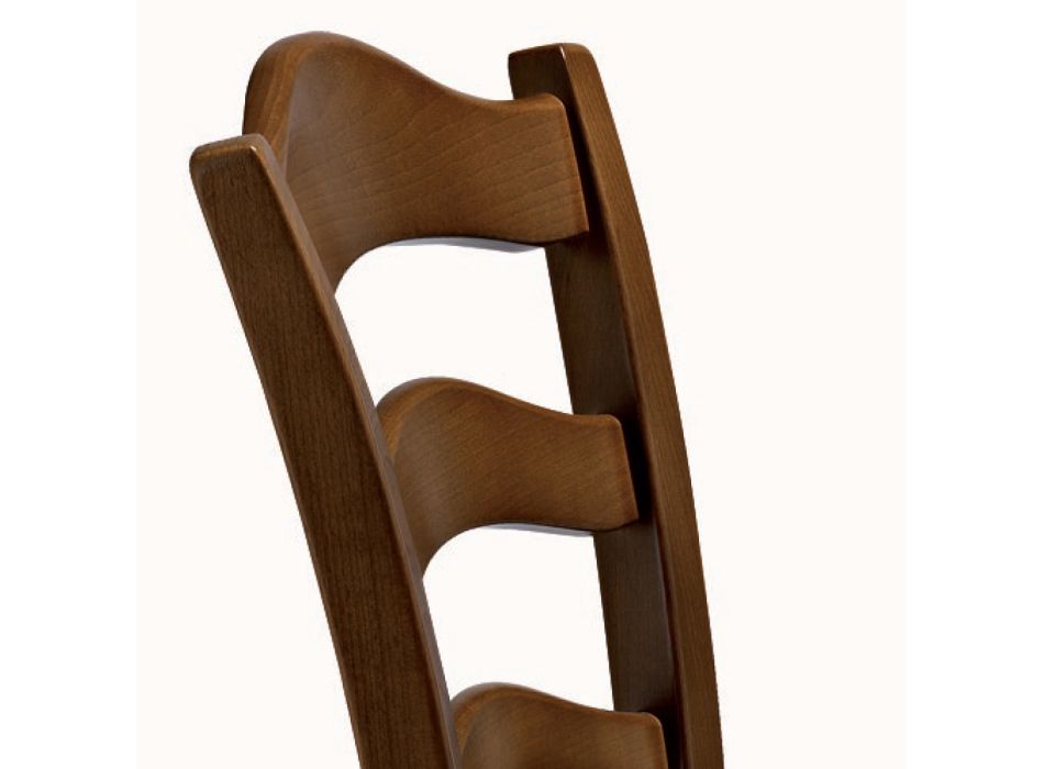 Chaise de cuisine classique en bois de hêtre massif Made in Italy - Irina Viadurini