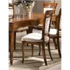 Chaise rembourrée classique en noyer ou bois blanc Made in Italy - Caligola Viadurini