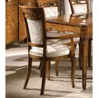 Chaise rembourrée classique en noyer ou bois blanc Made in Italy - Caligola Viadurini