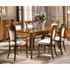 Chaise rembourrée classique en noyer ou bois blanc Made in Italy - Caligola Viadurini