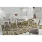 Chaise rembourrée classique en noyer ou bois blanc Made in Italy - Caligola Viadurini