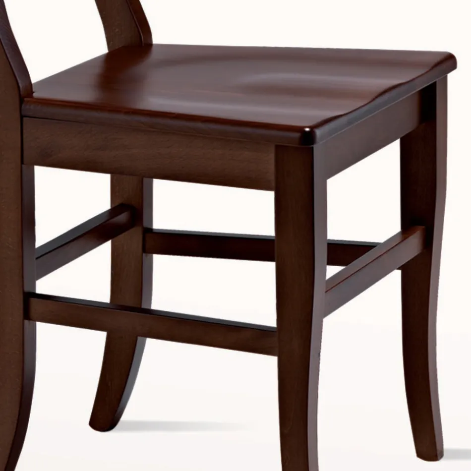 Chaise Classique en Bois de Hêtre Massif Design Made in Italy - Claudie Viadurini