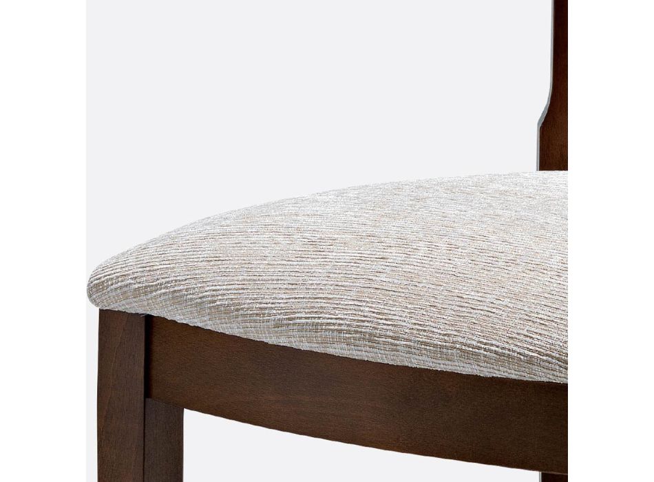 Chaise classique en bois de hêtre et tissu Design italien élégant - Murray Viadurini
