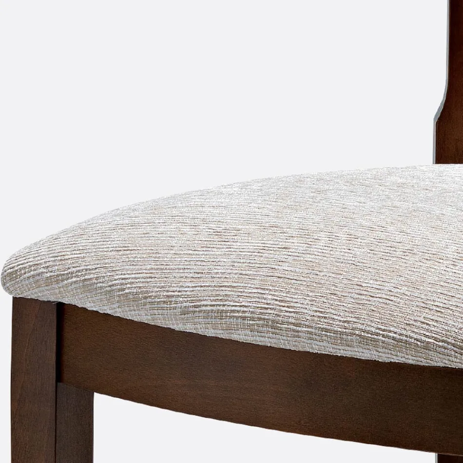 Chaise classique en bois de hêtre et tissu Design italien élégant - Murray Viadurini