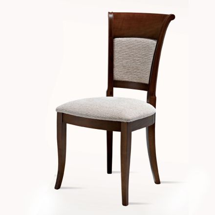 Chaise classique en bois de hêtre et tissu Design italien élégant - Murray Viadurini