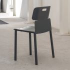 Chaise empilable colorée pour l'extérieur en aluminium Made in Italy - Dobla Viadurini