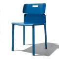 Chaise empilable colorée pour l'extérieur en aluminium Made in Italy - Dobla