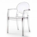 Chaise avec Accoudoirs, Design Moderne en Polycarbonate – Dalila