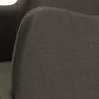 Chaise avec accoudoirs avec pieds en bois et assise rembourrée fabriquée en Italie - Bari Viadurini