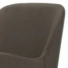 Chaise avec accoudoirs avec pieds en bois et assise rembourrée fabriquée en Italie - Bari Viadurini