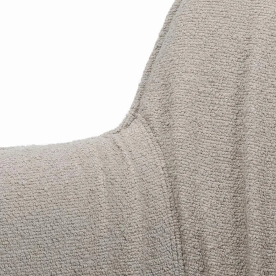 Chaise avec accoudoirs avec assise rembourrée et pieds en acier fabriquée en Italie - Ascoli Viadurini