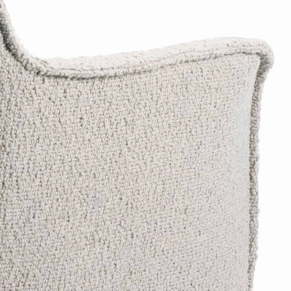 Chaise avec accoudoirs avec assise rembourrée et pieds en acier fabriquée en Italie - Ascoli Viadurini