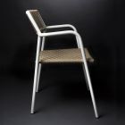 Chaise d'extérieur en aluminium avec accoudoirs - Eugene Viadurini