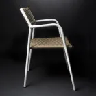 Chaise d'extérieur en aluminium avec accoudoirs - Eugene Viadurini