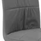 Chaise avec pieds en acier laqué et assise rembourrée fabriquée en Italie - Brescia Viadurini