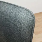 Chaise avec pieds en bois et assise en tissu antitache - Kandinsky Viadurini