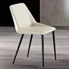 Chaise avec pieds en métal et assise en tissu monocoque fabriquée en Italie - Hinata Viadurini