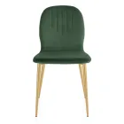 Chaise avec assise en tissu monocoque et pieds coniques fabriquée en Italie - Nezoku Viadurini