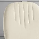 Chaise avec assise en tissu monocoque et pieds coniques fabriquée en Italie - Nezoku Viadurini