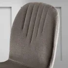 Chaise avec assise en tissu monocoque et pieds en bois fabriquée en Italie - Nezoku Viadurini