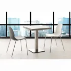 Chaise avec structure chromée et coque en polypropylène Licata Viadurini