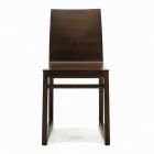 Chaise avec structure en frêne et coque en chêne Made in Italy - Emilia Viadurini