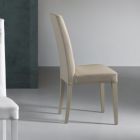 Chaise de cuisine rembourrée en similicuir et bois Made in Italy 2 pièces - Pamela Viadurini