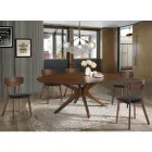 Chaise de cuisine en tissu avec structure en bois massif 2 pièces - Tonino Viadurini