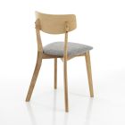 Chaise de cuisine en tissu avec structure en bois massif 2 pièces - Tonino Viadurini