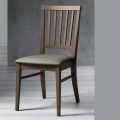 Chaise de cuisine en bois de hêtre massif et écocuir Design italien - Rosita
