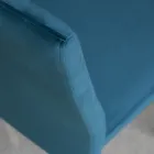 Chaise de cuisine avec pieds en métal et assise en velours, 4 pièces - Darvina Viadurini